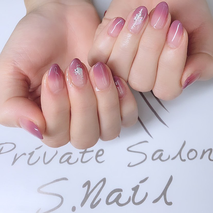 Simple gel 綺麗めニュアンスnail💜♡ ネイルサロン エスネイル Private Salon S.Nail