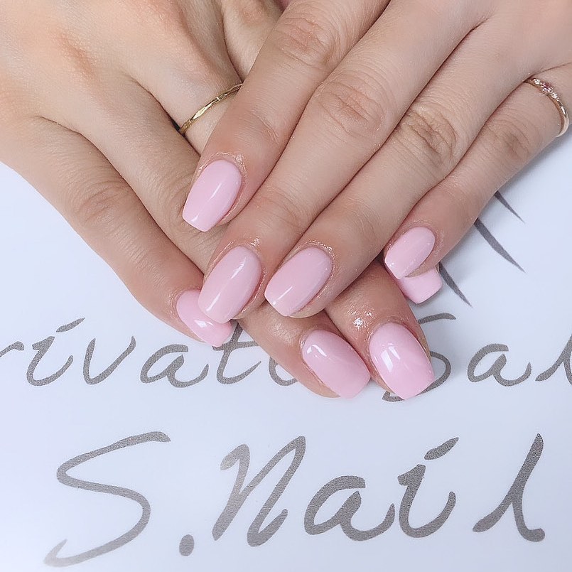 One color お作りしたpinkカラー🩷⸝⸝ ネイルサロン エスネイル Private Salon S.Nail