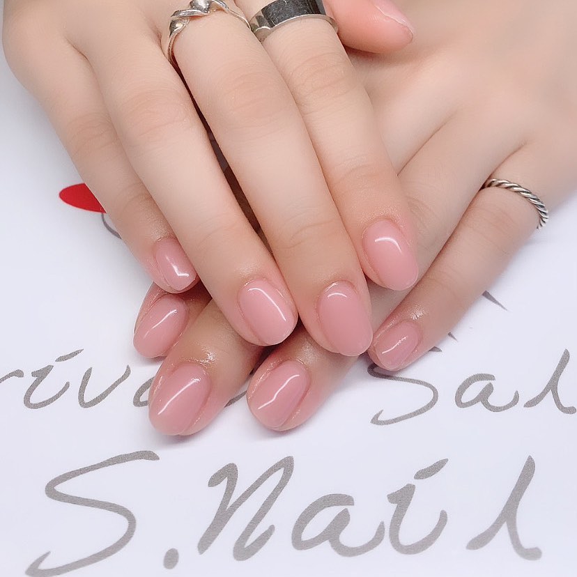 One color Office nail..🎀 ネイルサロン エスネイル Private Salon S.Nail