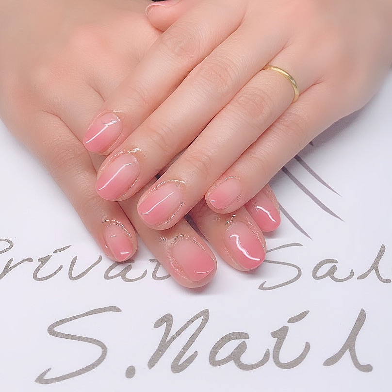 Simple gel ピンクグラデーション🩷 ネイルサロン エスネイル Private Salon S.Nail