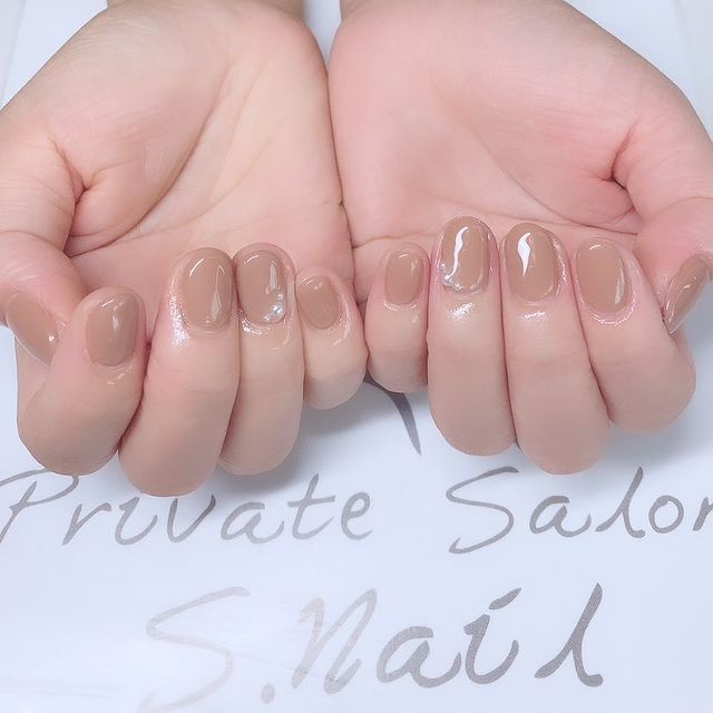 シンプルジェル 今季はよりパールが流行ります🥺💕✨ ネイルサロン エスネイル Private Salon S.Nail