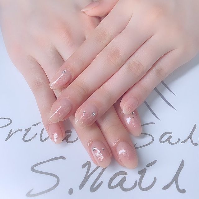 ✦••デザインジェル••✦ チークnail色を変えても可愛いです☺️❤️❤️ ネイルサロン エスネイル Private Salon S.Nail