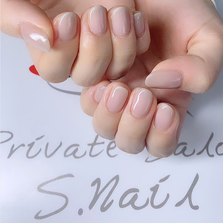 One color オリジナルグレーカラー🥺🤍🤍 ネイルサロン エスネイル Private Salon S.Nail