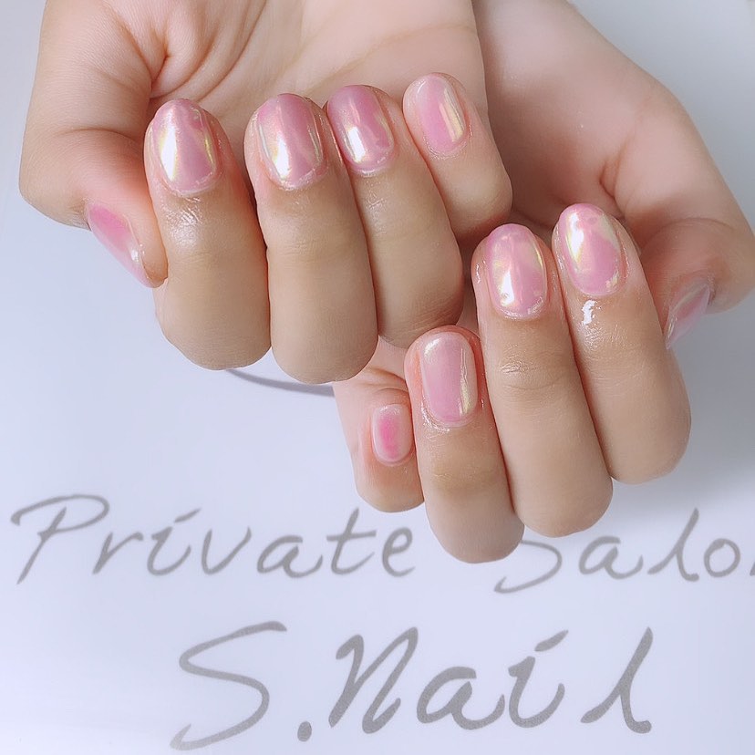 Design gel ドリームパウダー💗💗💗 ネイルサロン エスネイル Private Salon S.Nail