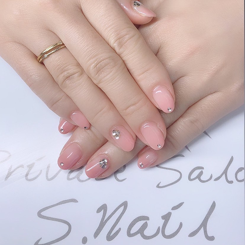 Design gel 桜の花びらの様なグラデーション🌸⸝⸝ ネイルサロン エスネイル Private Salon S.Nail