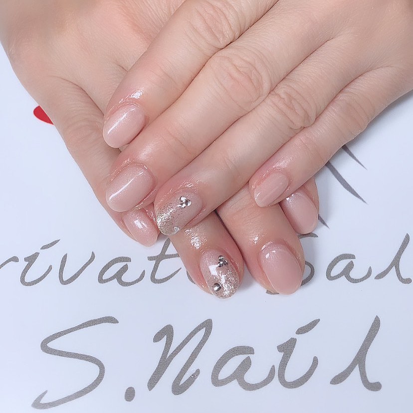 Simple gel ナチュラルなオフィスnail💅♡ ネイルサロン エスネイル Private Salon S.Nail