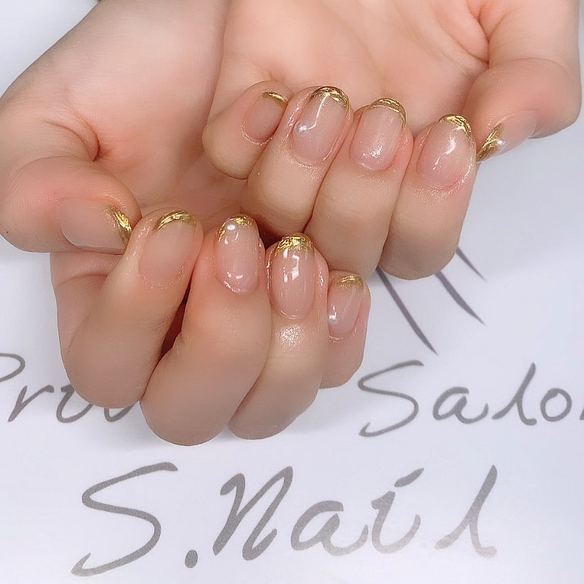 Design gel ブライダルnail🕊️🤍✨ご結婚おめでとうございます♪ ネイルサロン エスネイル Private Salon S.Nail