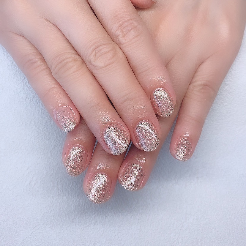 One color ピンクゴールドラメ💕✨✨ ネイルサロン エスネイル Private Salon S.Nail