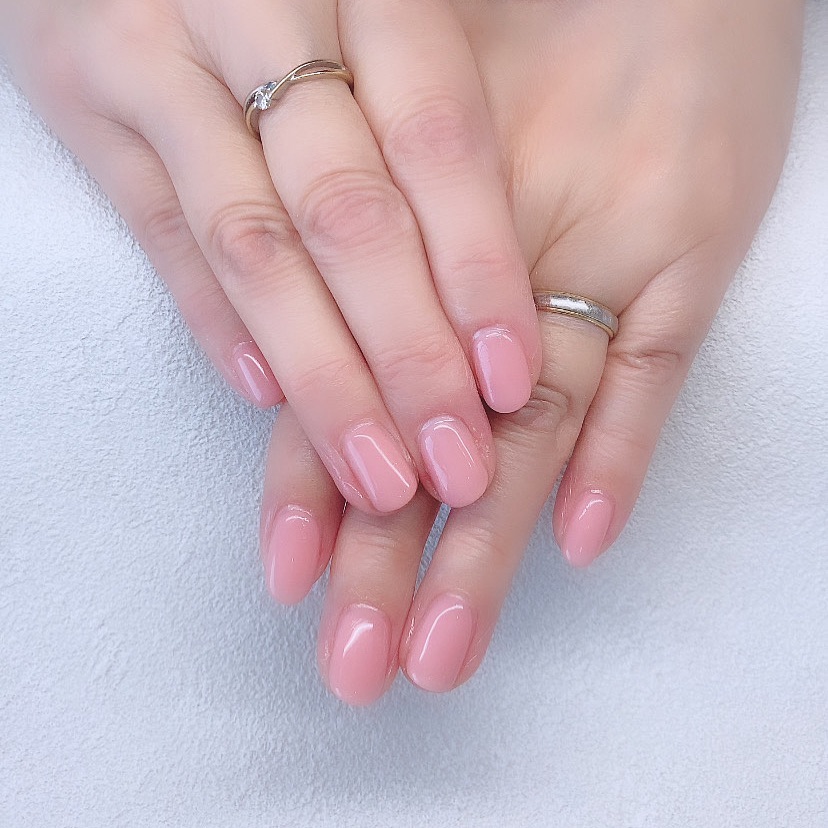 One color ナチュラルpink..🩷♡ ネイルサロン エスネイル Private Salon S.Nail