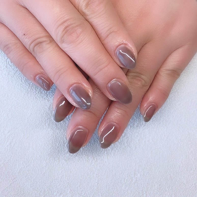 One color シースルーカラー🩶 ネイルサロン エスネイル Private Salon S.Nail