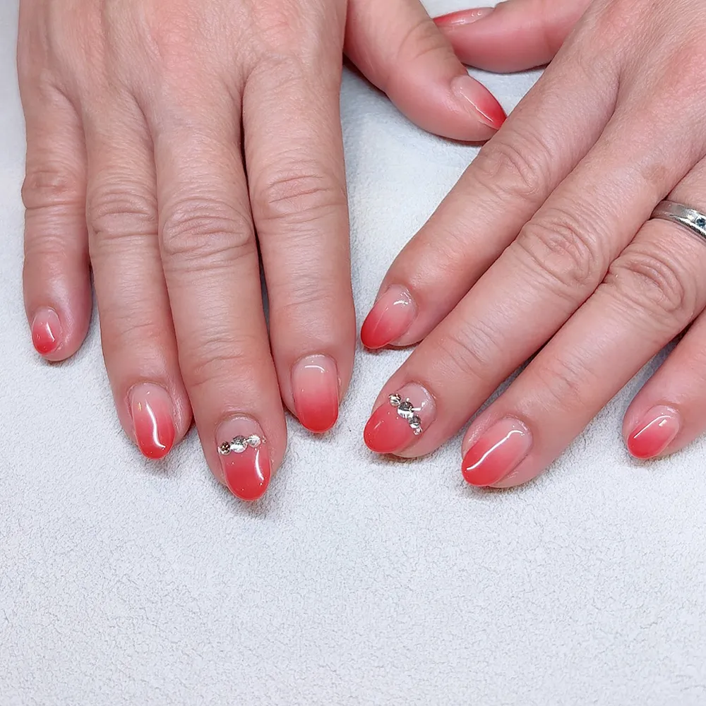 Design gel バレンタインレッド🍫♥️ ネイルサロン エスネイル Private Salon S.Nail