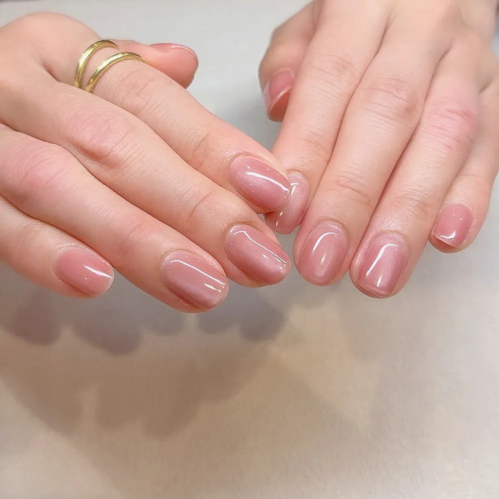 Design gel ぷるマグに艶を更に+しました𓂃🎀𓈒𓏸 ネイルサロン エスネイル Private Salon S.Nail
